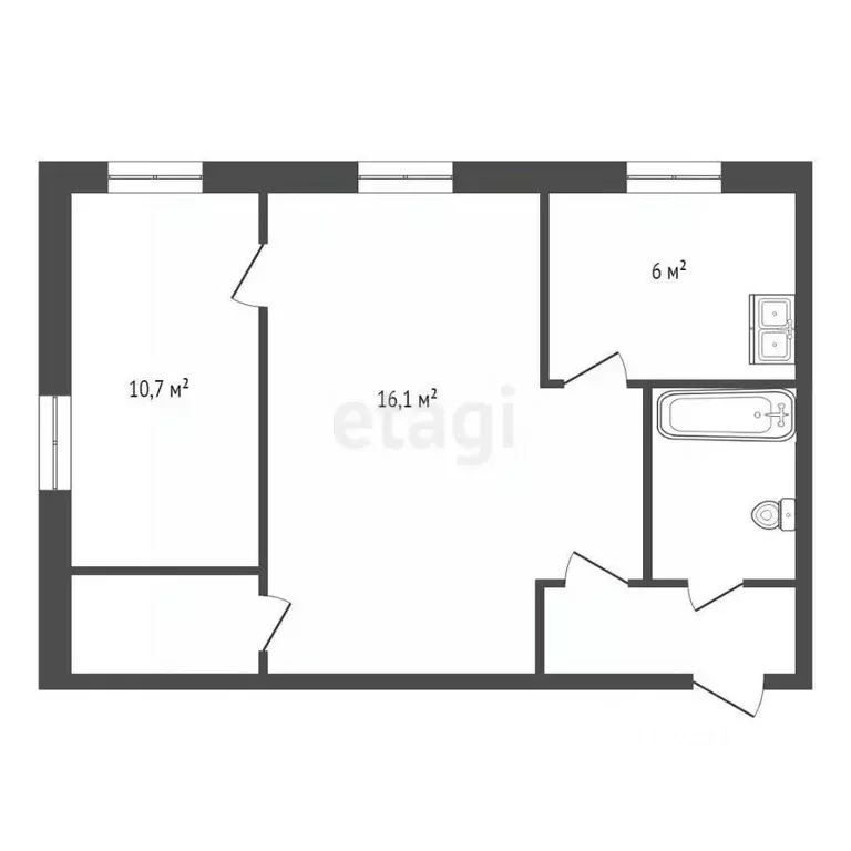 2-к кв. Челябинская область, Озерск Комсомольский проезд, 4 (41.2 м) - Фото 2