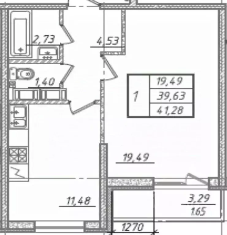 1-к кв. Санкт-Петербург Ленинский просп., 68 (39.63 м) - Фото 2