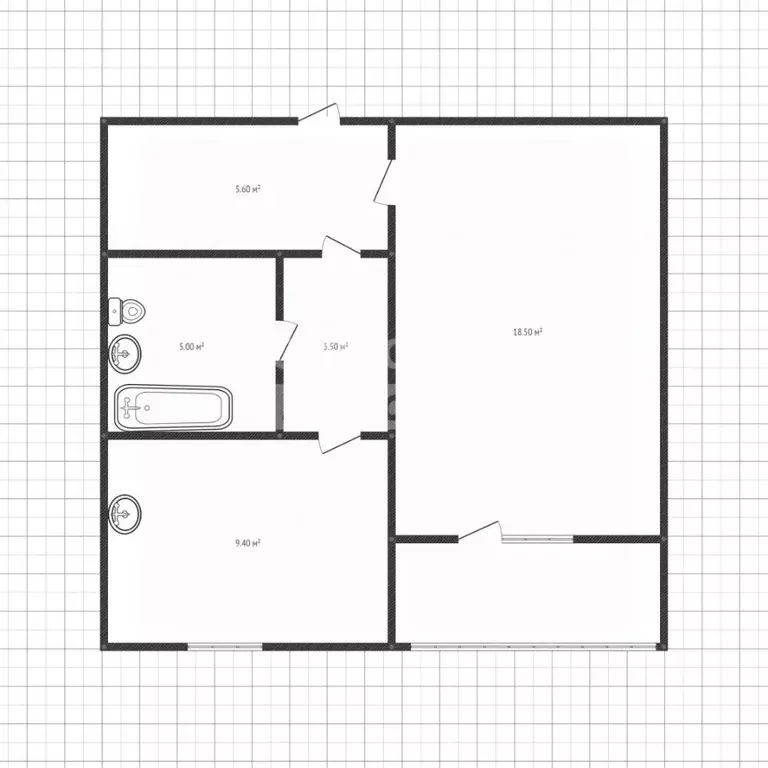 1-к кв. Липецкая область, Липецк ул. Е.И. Замятина, 1 (41.1 м) - Фото 2