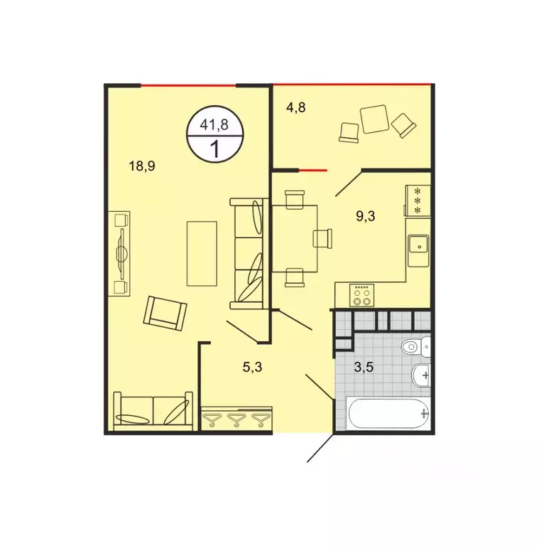 1-к кв. Ставропольский край, Ставрополь № 10 мкр, Квартал 204 жилой ... - Фото 1