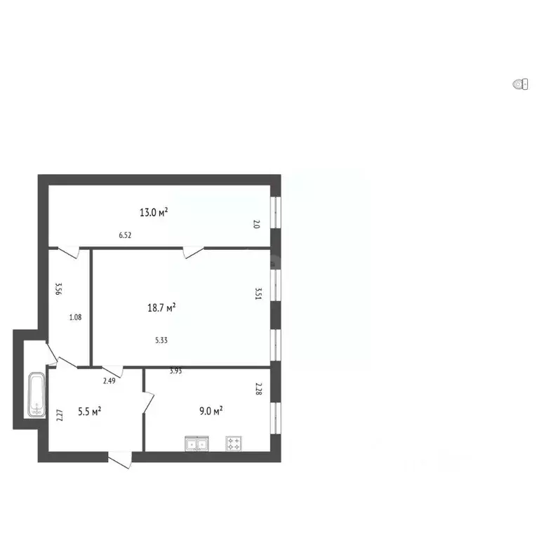 2-к кв. Санкт-Петербург ул. Моисеенко, 8бБ (50.8 м) - Фото 2