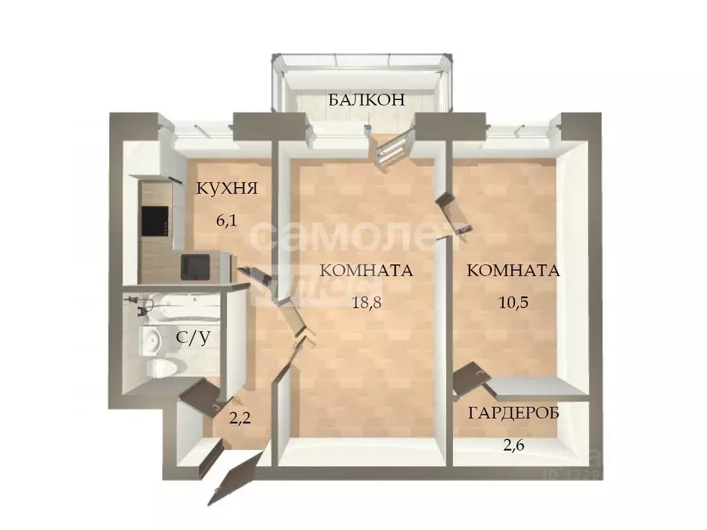 2-к кв. Московская область, Ленинский городской округ, пос. Развилка ... - Фото 2