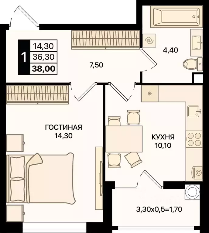1-к кв. Ростовская область, Ростов-на-Дону Движение61 жилой комплекс ... - Фото 0