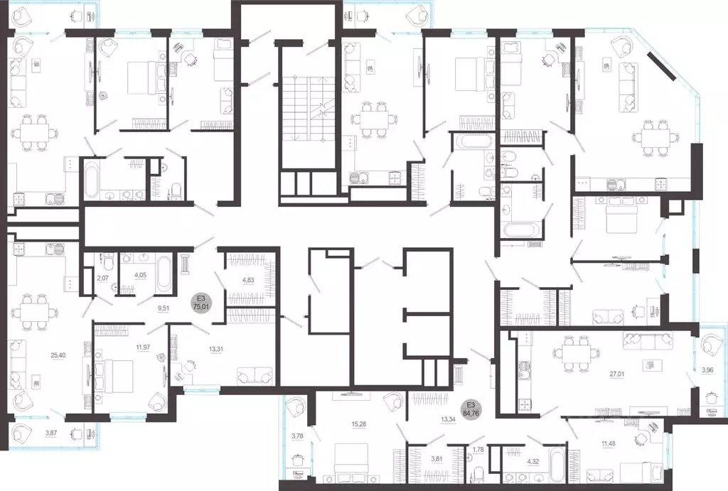 2-к кв. Тульская область, Тула ул. Карпова, 98к2 (75.01 м) - Фото 1
