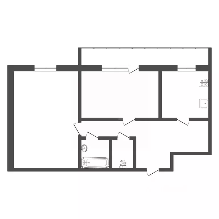 2-к кв. Тульская область, Тула ул. Кирова, 14 (43.0 м) - Фото 2