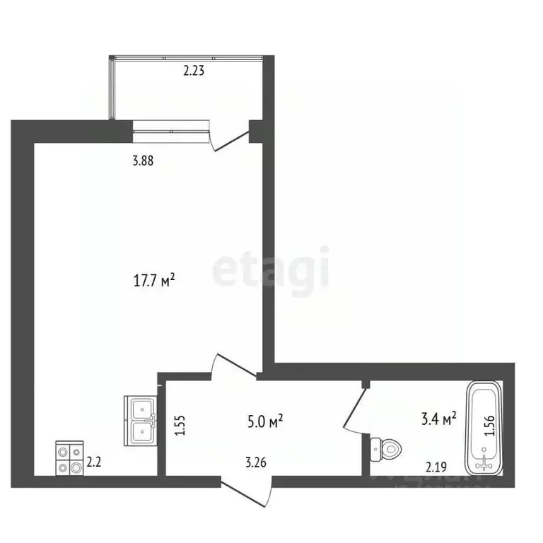 Студия Вологодская область, Шексна рп, Шексна Северная мкр ул. Труда, ... - Фото 2