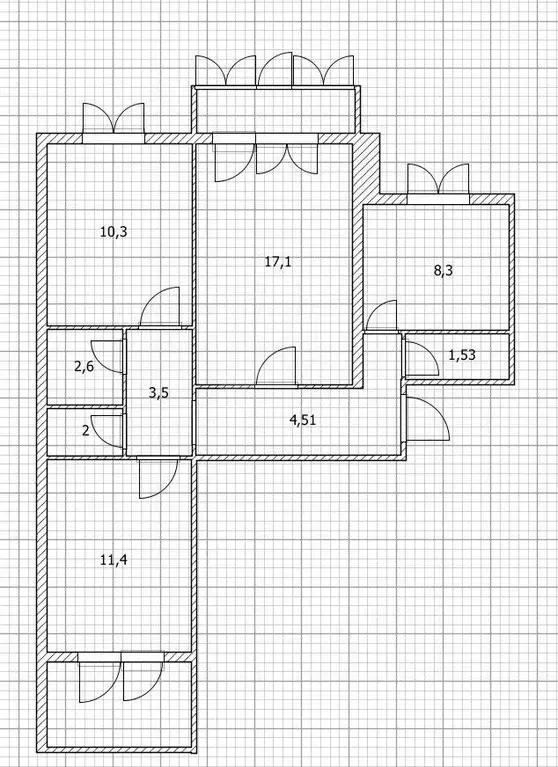 3-к кв. Оренбургская область, Оренбург Салмышская ул., 52/2 (66.5 м) - Фото 2