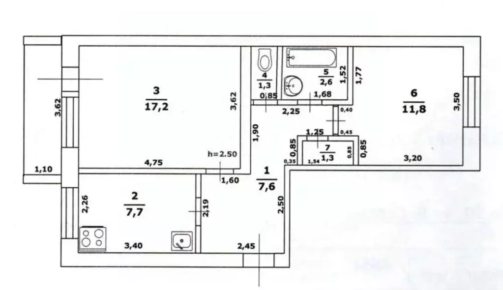 2-к кв. Белгородская область, Алексеевка ул. Василия Собины (49.5 м) - Фото 2