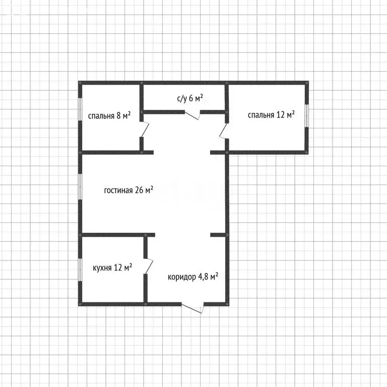 3-комнатная квартира: Майкоп, улица Михайлова, 1А (68.8 м) - Фото 1