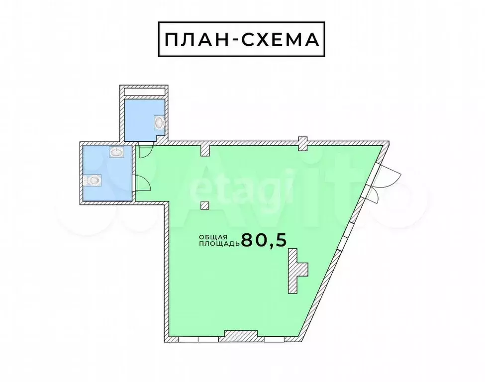 Продам помещение свободного назначения, 80.5 м - Фото 0