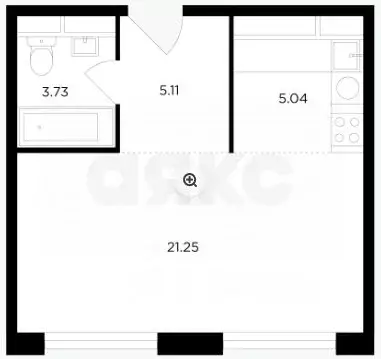 1-к кв. Москва Электролитный проезд, 7 (35.0 м) - Фото 1