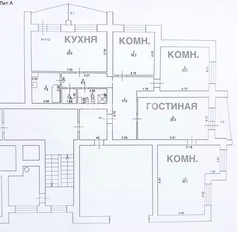 4-к кв. Самарская область, Сызрань просп. Космонавтов, 9 (164.0 м) - Фото 2