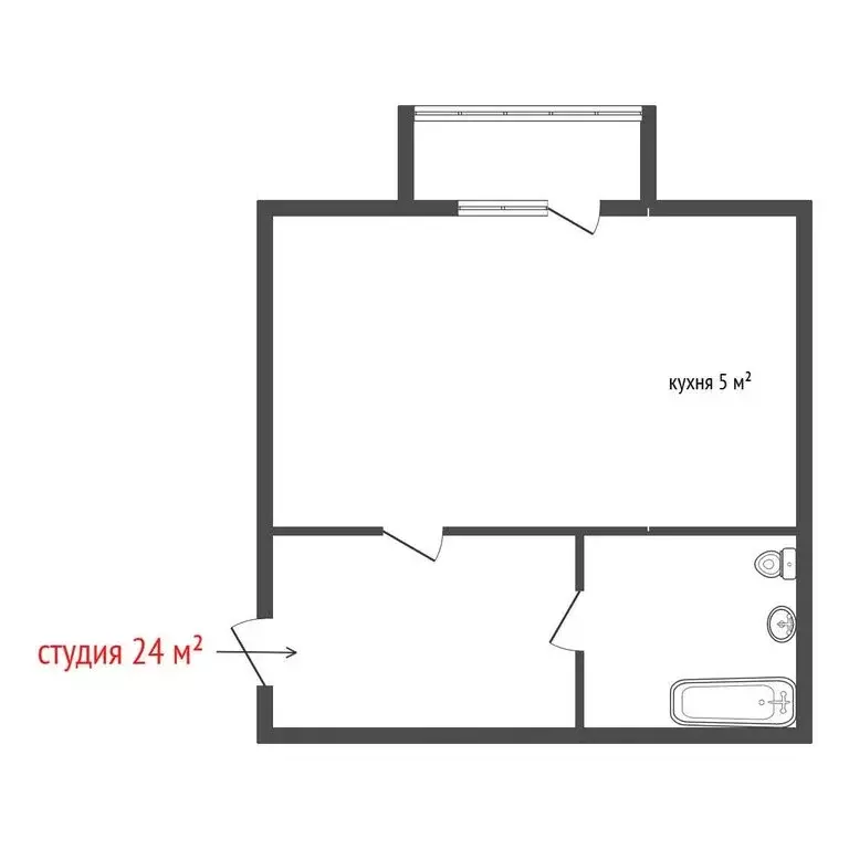 Квартира-студия: Екатеринбург, улица Академика Ландау, 14 (24 м) - Фото 1