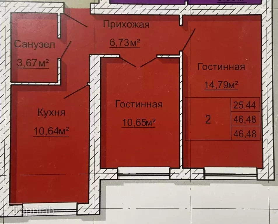 2-к кв. Кабардино-Балкария, Нальчик ул. 2-я Надречная (48.0 м) - Фото 1