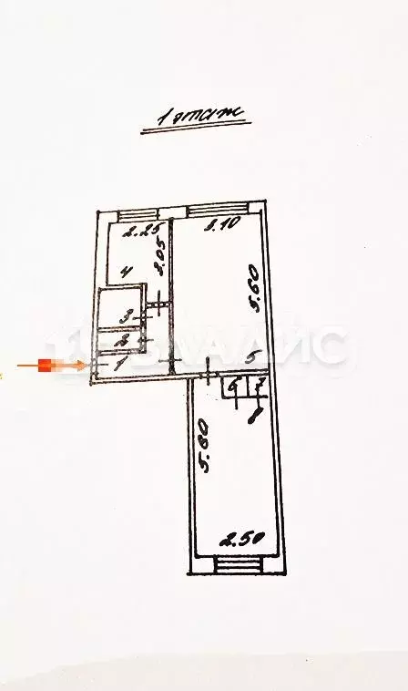 2-к. квартира, 44 м, 1/5 эт. - Фото 1