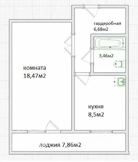 1-к кв. Томская область, Томск Солнечный мкр, ул. Обручева, 8/1 (39.2 ... - Фото 1