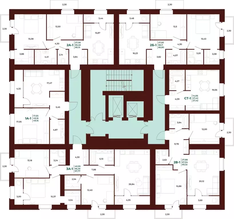 2-к кв. Пензенская область, Пенза Тернопольская ул., 20 (66.15 м) - Фото 1