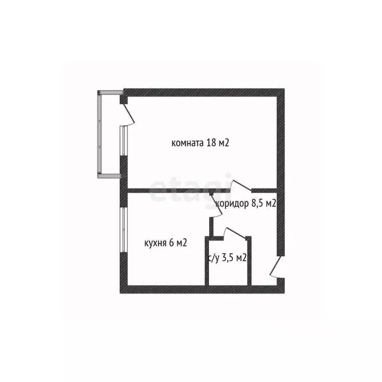 1-к кв. Краснодарский край, Новороссийск ул. Рубина, 28А (32.3 м) - Фото 2