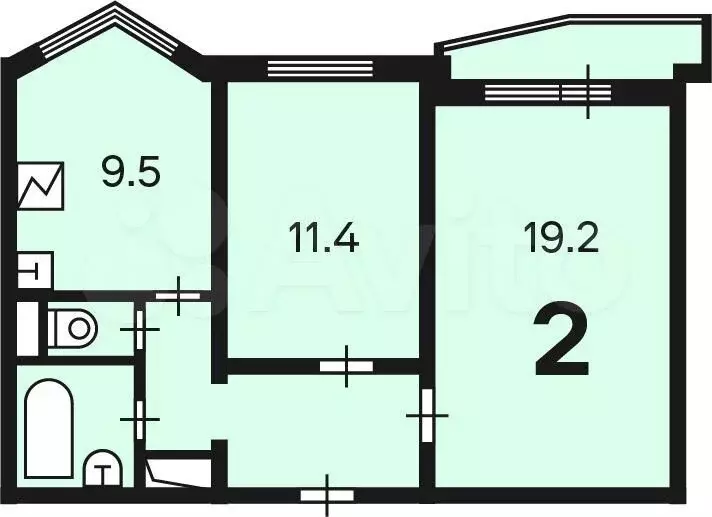 Аукцион: 2-к. квартира, 51,1 м, 4/16 эт. - Фото 0