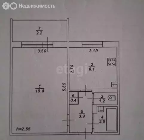 1-комнатная квартира: Тверь, Сахаровское шоссе, 24 (35.9 м) - Фото 1