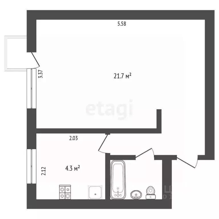 1-к кв. Тюменская область, Тюмень Парфеново мкр, ул. Муллы-Нур ... - Фото 1