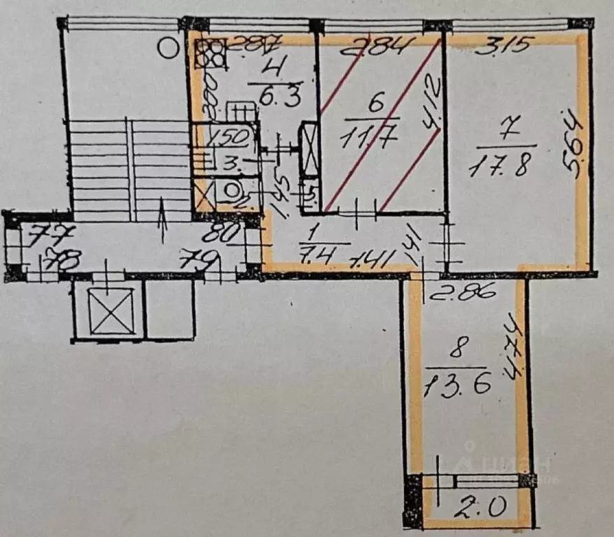 Комната Санкт-Петербург ул. Генерала Симоняка, 4К1 (11.7 м) - Фото 1