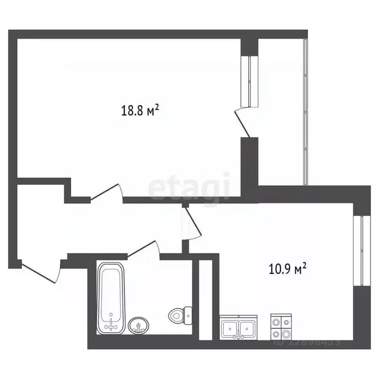 1-к кв. Москва Полярная ул., 3 (39.3 м) - Фото 2