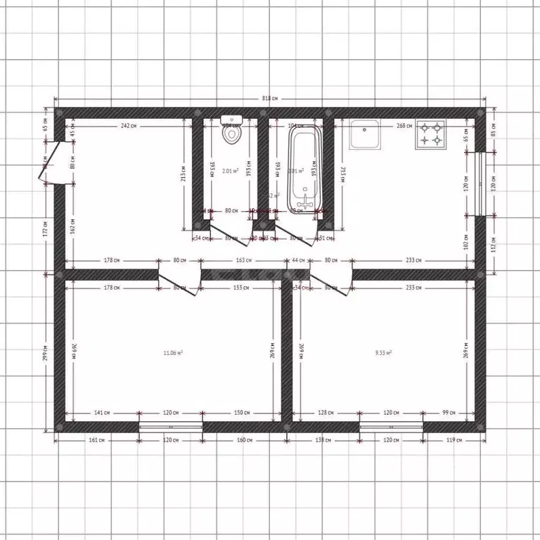 2-к кв. Иркутская область, Ангарск 50-й кв-л, 16 (67.0 м) - Фото 1