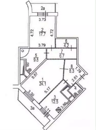 2-к кв. Москва ул. Яблочкова, 16 (92.0 м) - Фото 1