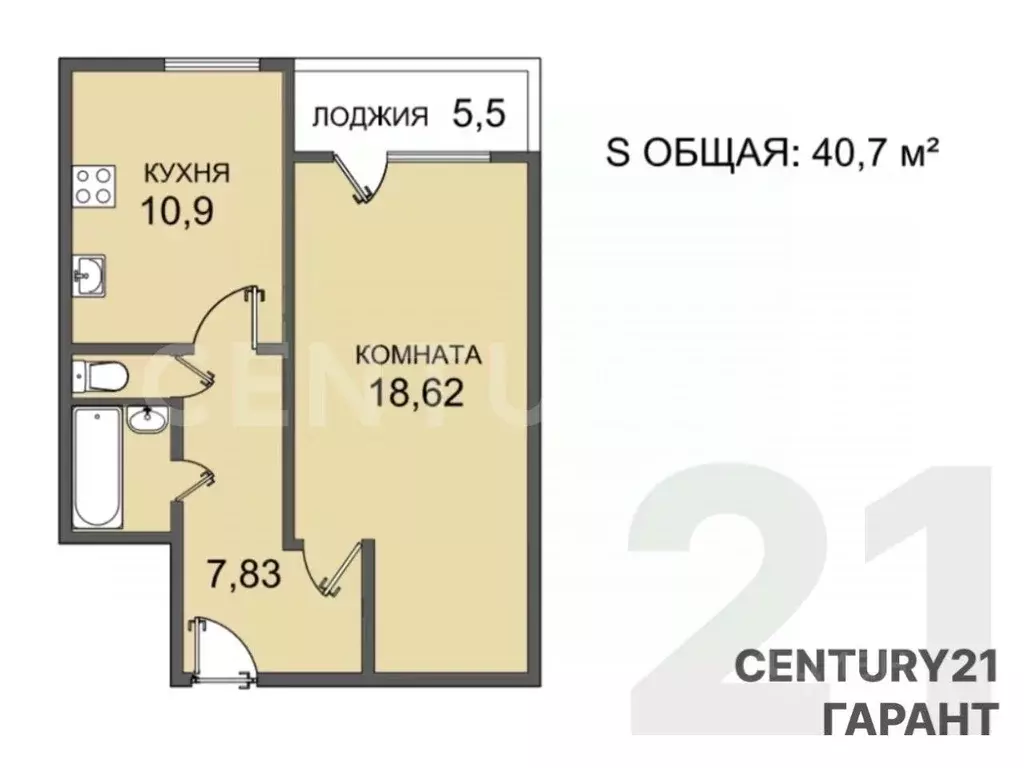 1-к кв. Санкт-Петербург Бухарестская ул., 156к1 (40.7 м) - Фото 2