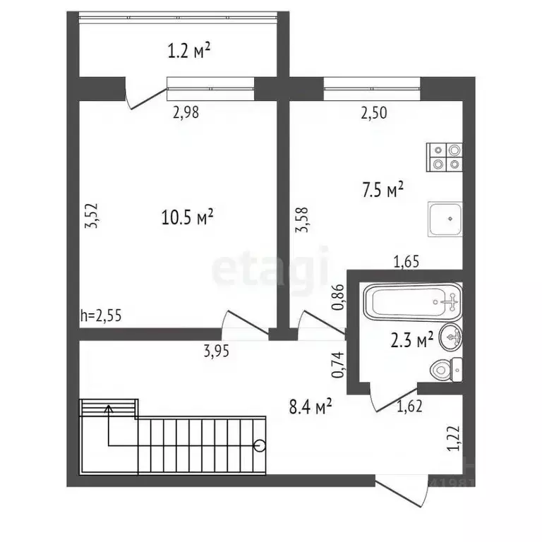 4-к кв. Брянская область, Брянск Вокзальная ул., 172 (75.6 м) - Фото 0