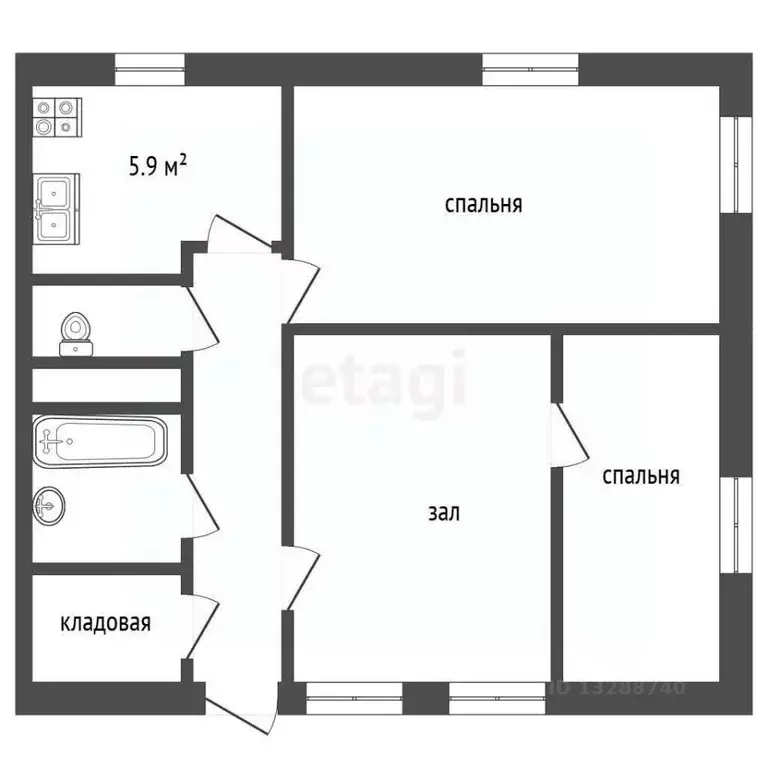 3-к кв. Орловская область, Орел ул. Ленина, 24/26 (54.8 м) - Фото 2