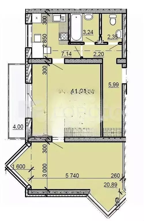 2-к. квартира, 65 м, 8/22 эт. - Фото 0