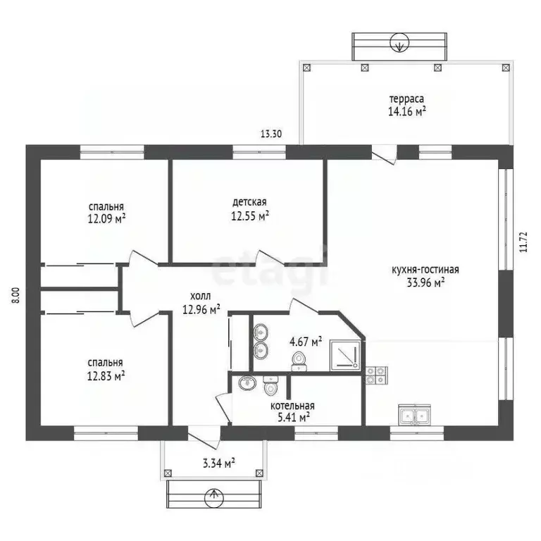 Дом в Ярославская область, Ярославский муниципальный округ, с. Прусово ... - Фото 1