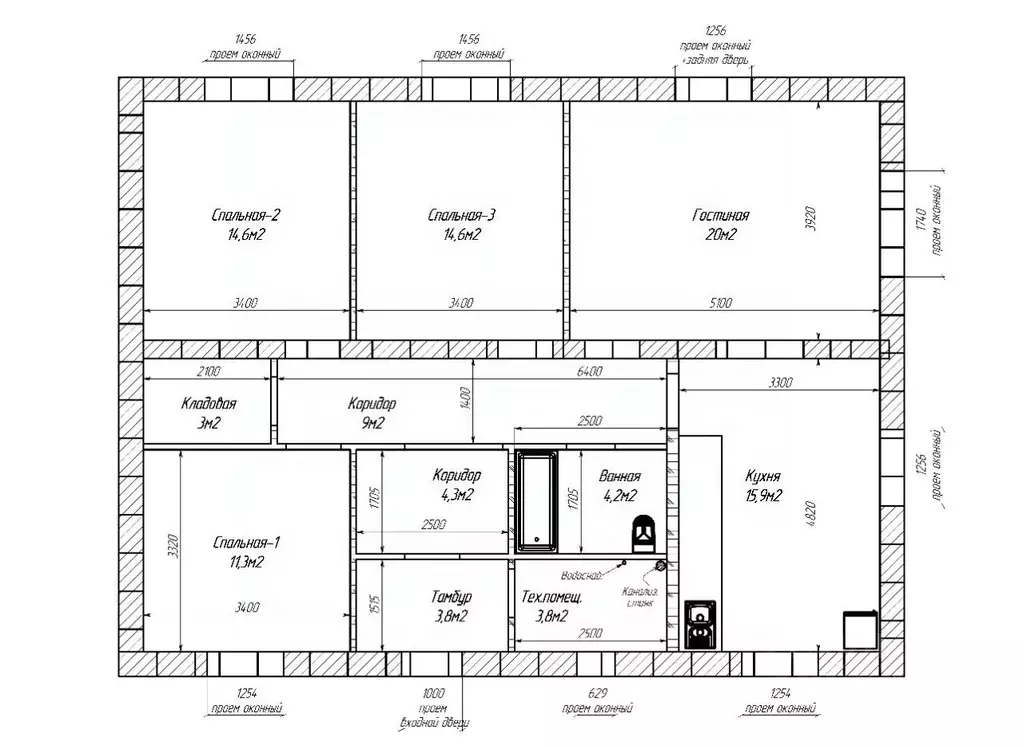 Дом в Татарстан, Высокогорское с/пос, с. Пермяки ул. Поперечная (90 м) - Фото 1