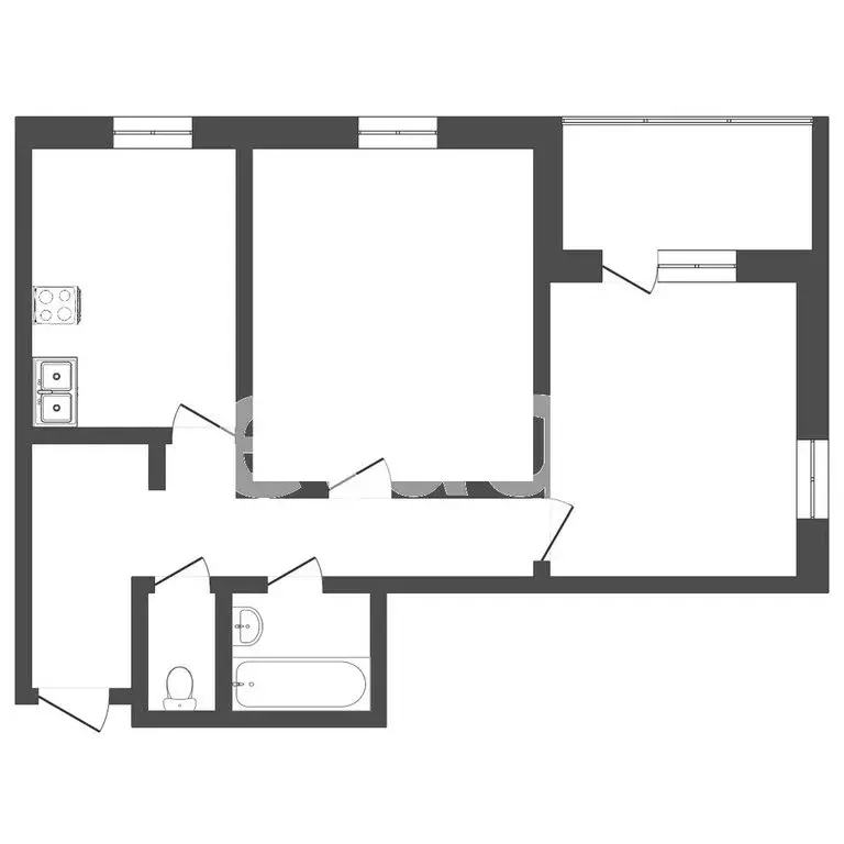 2-комнатная квартира: Тюмень, улица Бориса Житкова, 5к1 (58.4 м) - Фото 0