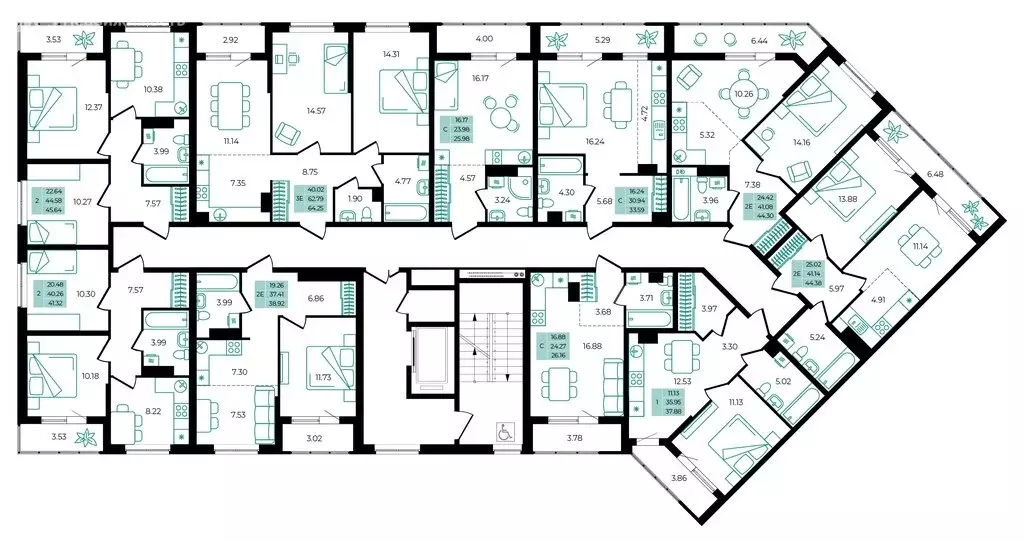 2-комнатная квартира: Майкопский район, посёлок Тульский (45.64 м) - Фото 2