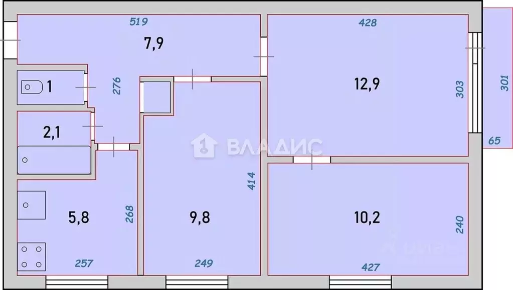 3-к кв. Ленинградская область, Ломоносовский район, Аннинское ... - Фото 2