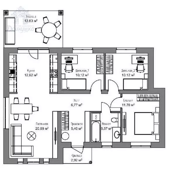 Дом в Семилуки, Молодёжная улица, 22А (125 м) - Фото 2