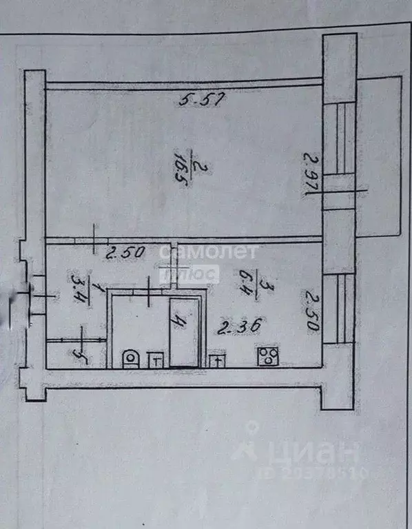 1-к кв. Кировская область, Киров ул. Пятницкая, 102 (30.0 м) - Фото 1