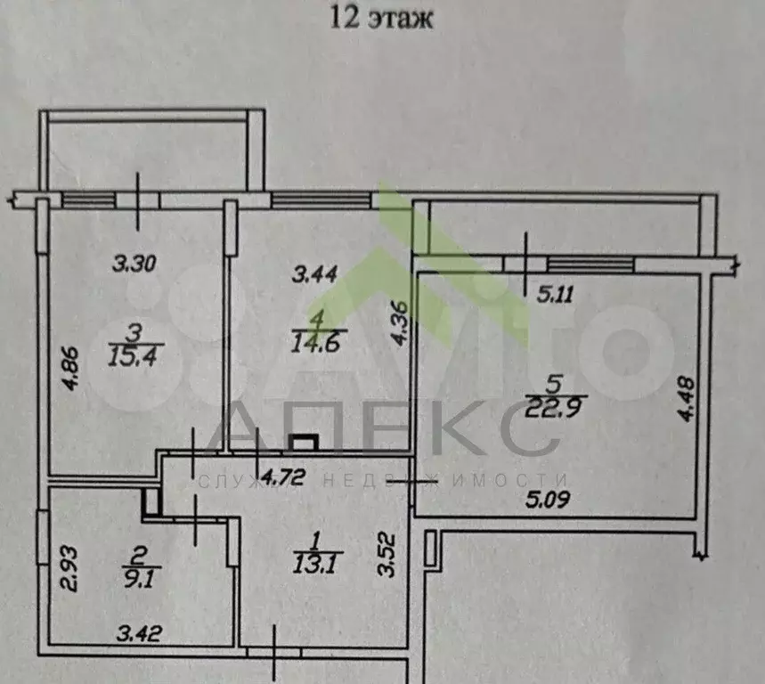 3-к. квартира, 84 м, 12/23 эт. - Фото 0