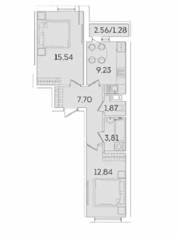 2-комнатная квартира: Мурино, Графская улица, 6к3 (50.99 м) - Фото 0