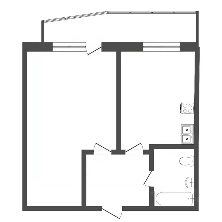 1-к кв. Тюменская область, Тюмень Мельничная ул., 83 (41.0 м) - Фото 2