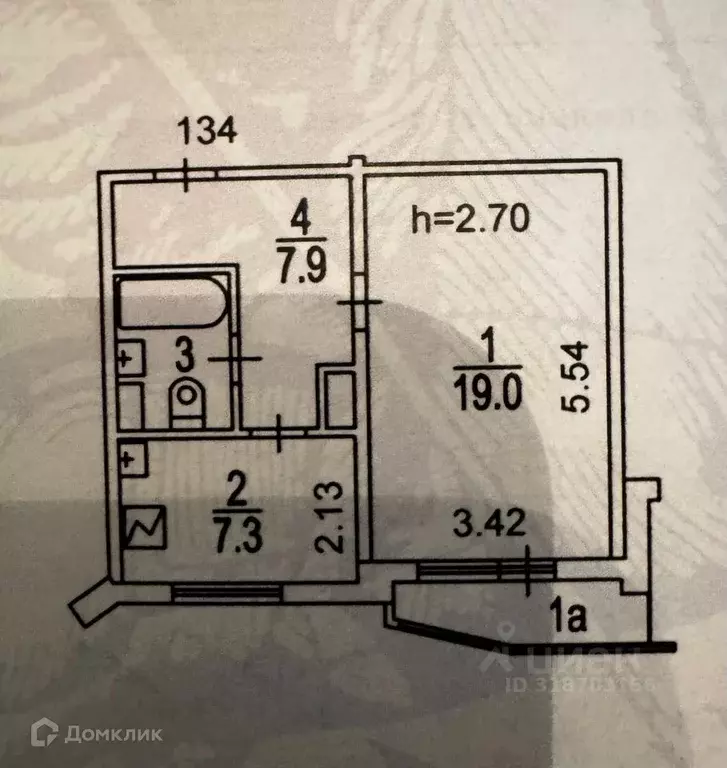 Продаётся 1-к квартира, 38 м - Фото 1