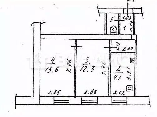 2-к кв. Владимирская область, Владимир ул. Гастелло, 4 (38.7 м) - Фото 2