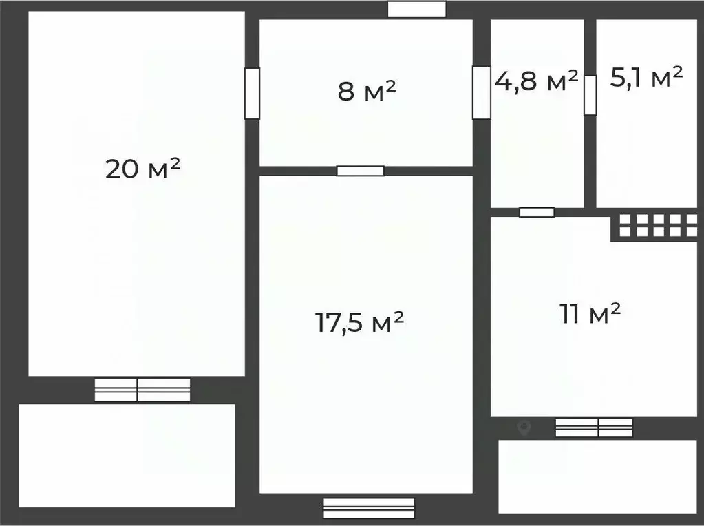 2-к кв. Челябинская область, Челябинск Российская ул., 271 (66.5 м) - Фото 1