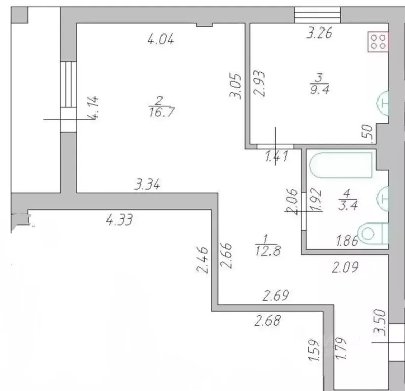 1-к кв. Алтай, Горно-Алтайск Коммунистический просп., 125 (42.3 м) - Фото 2