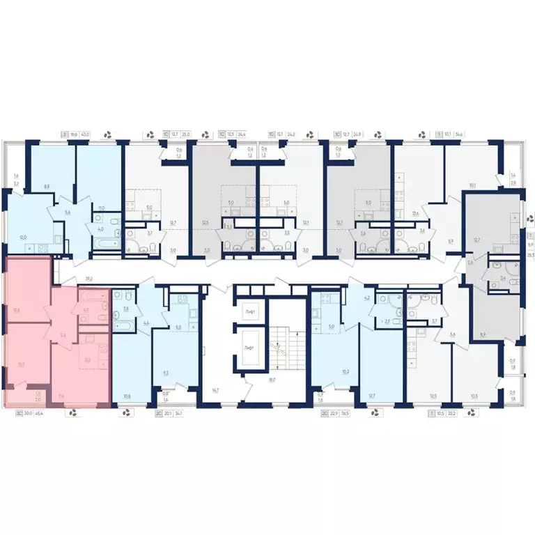 3-к кв. Башкортостан, Уфа ул. Евгения Столярова, 13 (45.4 м) - Фото 2