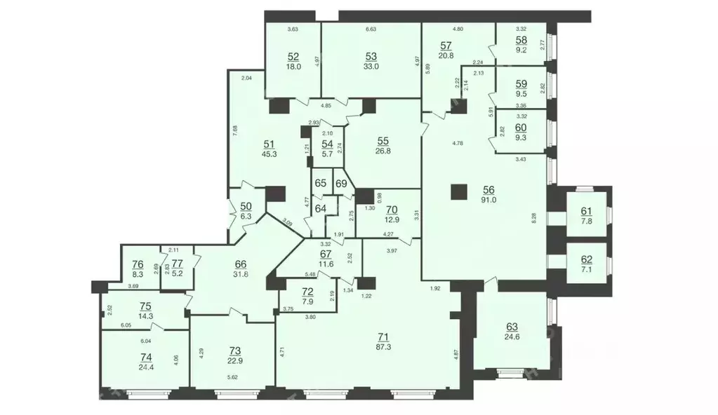Офис в Москва ул. Бутырский Вал, 68/70С1 (553 м) - Фото 1