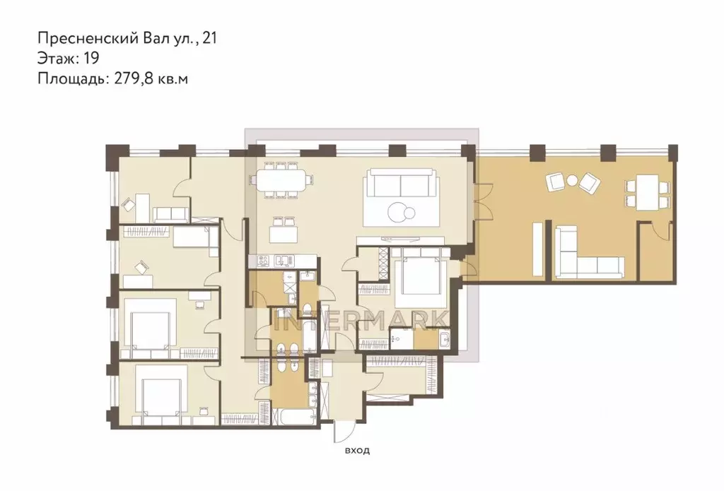 6-к кв. Москва ул. Пресненский Вал, 21 (279.8 м) - Фото 2